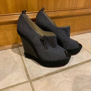 Christian Louboutin Grey Wool Espadrilles